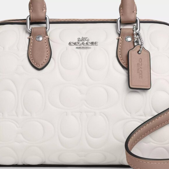 NWT COACH Mini Rowan Crossbody Bag In Blocked Signature Leather - CY744 $378 - Picture 6 of 14
